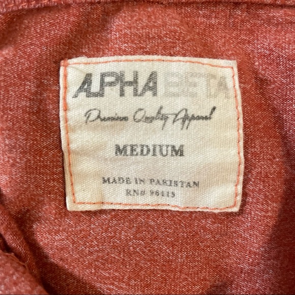 Alpha Beta Bulldog Long Sleeved Hooded Shirt Size Medium - Picture 10 of 12